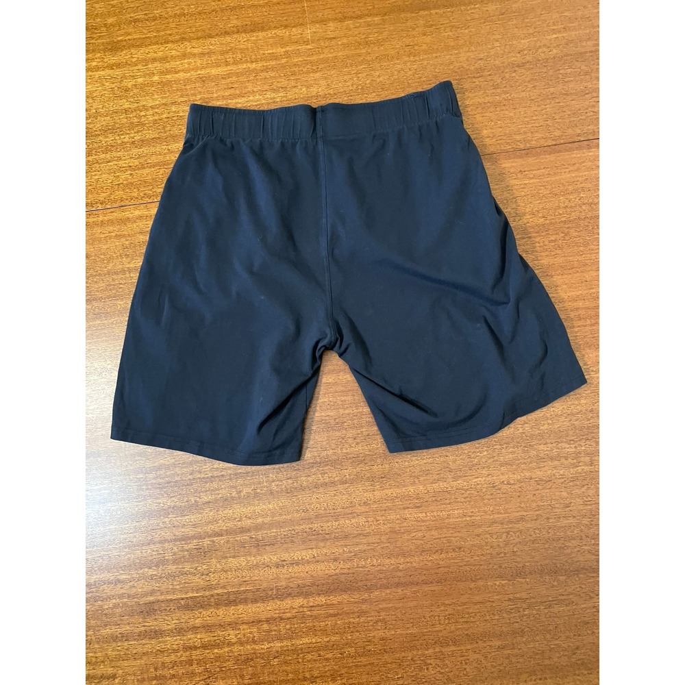 Pact Mens Organic Cotton Knit Lounge Shorts Black Size L Elastic Waist Pocket - Picture 4 of 12